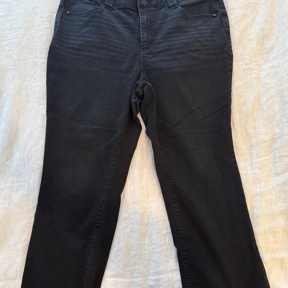 Democracy "Ab"solution Plus Size Fray Hem Kick Flare Jean - Picture 2 of 3